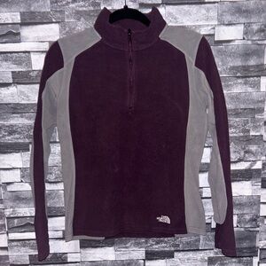 Women’s The North Face Purple and Gray Fleece Jacket